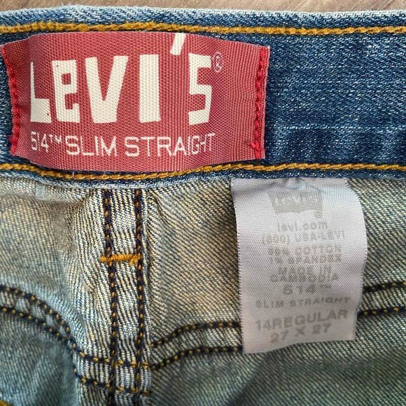 Levi’s 514 Slim Straight Size 14 Regular 27 x 27 Denim Jeans - Picture 4 of 7